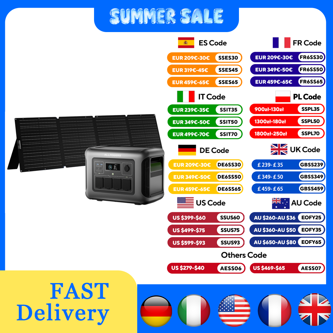 Rv Solar Kit 400W - ALLPOWERS R1500 LITE Pembangkit Listrik Portabel