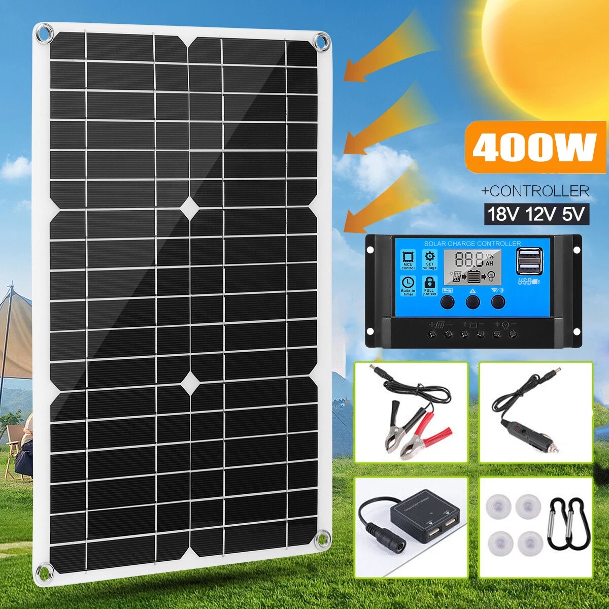 Kit Panel Surya Semi-Fleksibel - Rv Solar Kit 400W ulasan dan harga