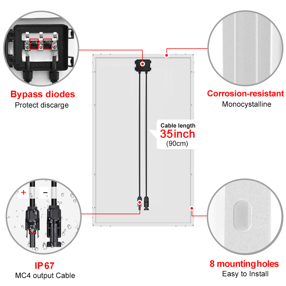 Panel surya Dokio 18V 100W 200 - Rv Solar Kit 400W ulasan dan harga