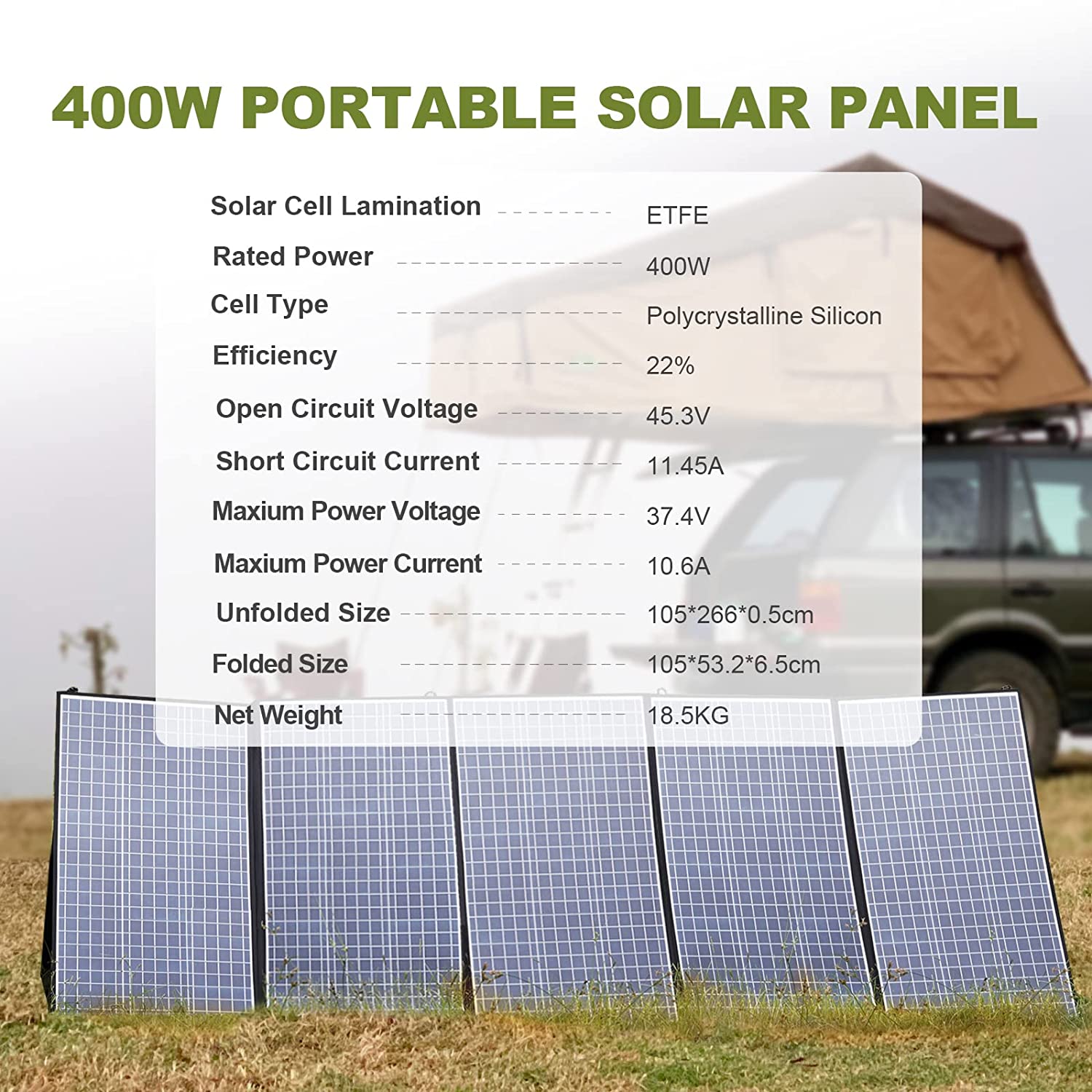 ALLPOWERS Panel surya lipat, p - Rv Solar Kit 400W ulasan dan harga